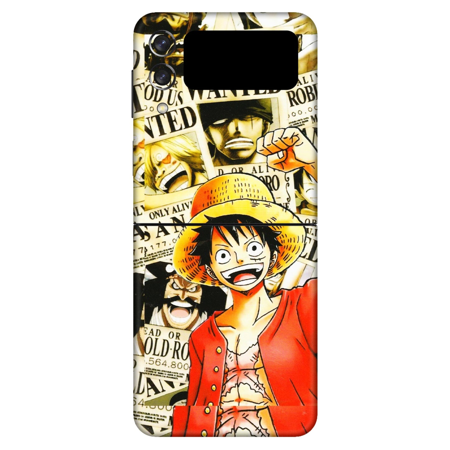 Samsung M/F/Note/Flip and C Phone Skins (All Models) - Luffy Anime - 3D Embossed Finish (L-177) Samsung Galaxy Z Flip 3 (5G)