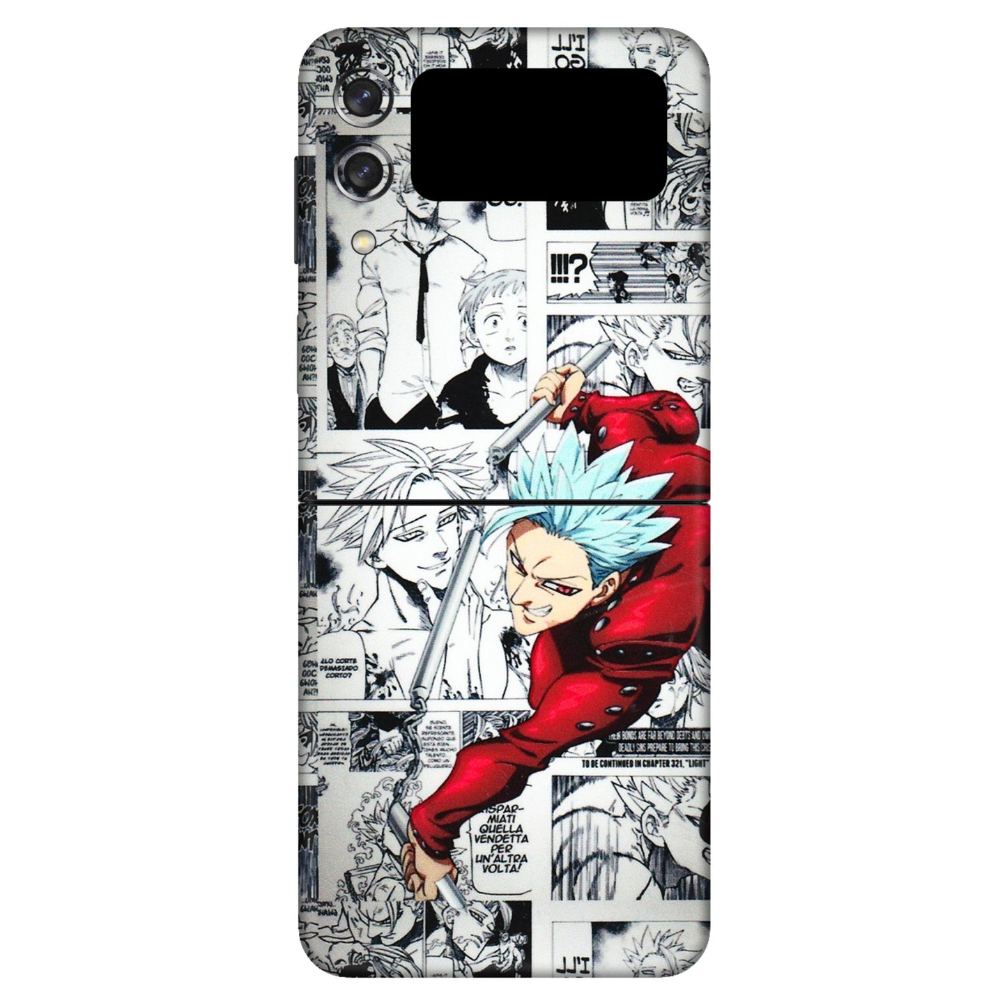 Samsung M/F/Note/Flip and C Phone Skins (All Models) - Anime Comic - 3D Embossed Finish (L-192) Samsung Galaxy Z Flip 3 (5G)