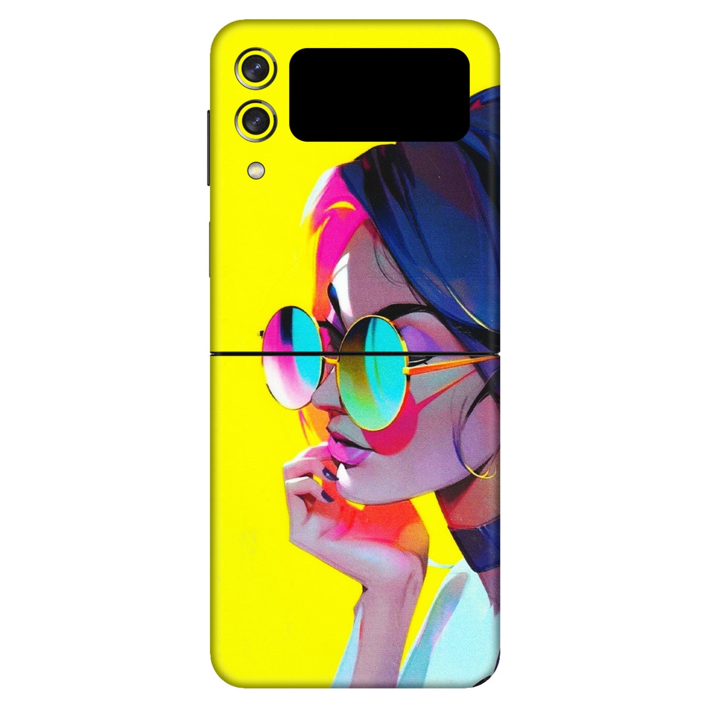 Samsung M/F/Note/Flip and C Phone Skins (All Models) - Bold Stylish Girl - 3D Embossed Finish (L-222) Samsung Galaxy Z Flip 3 (5G)