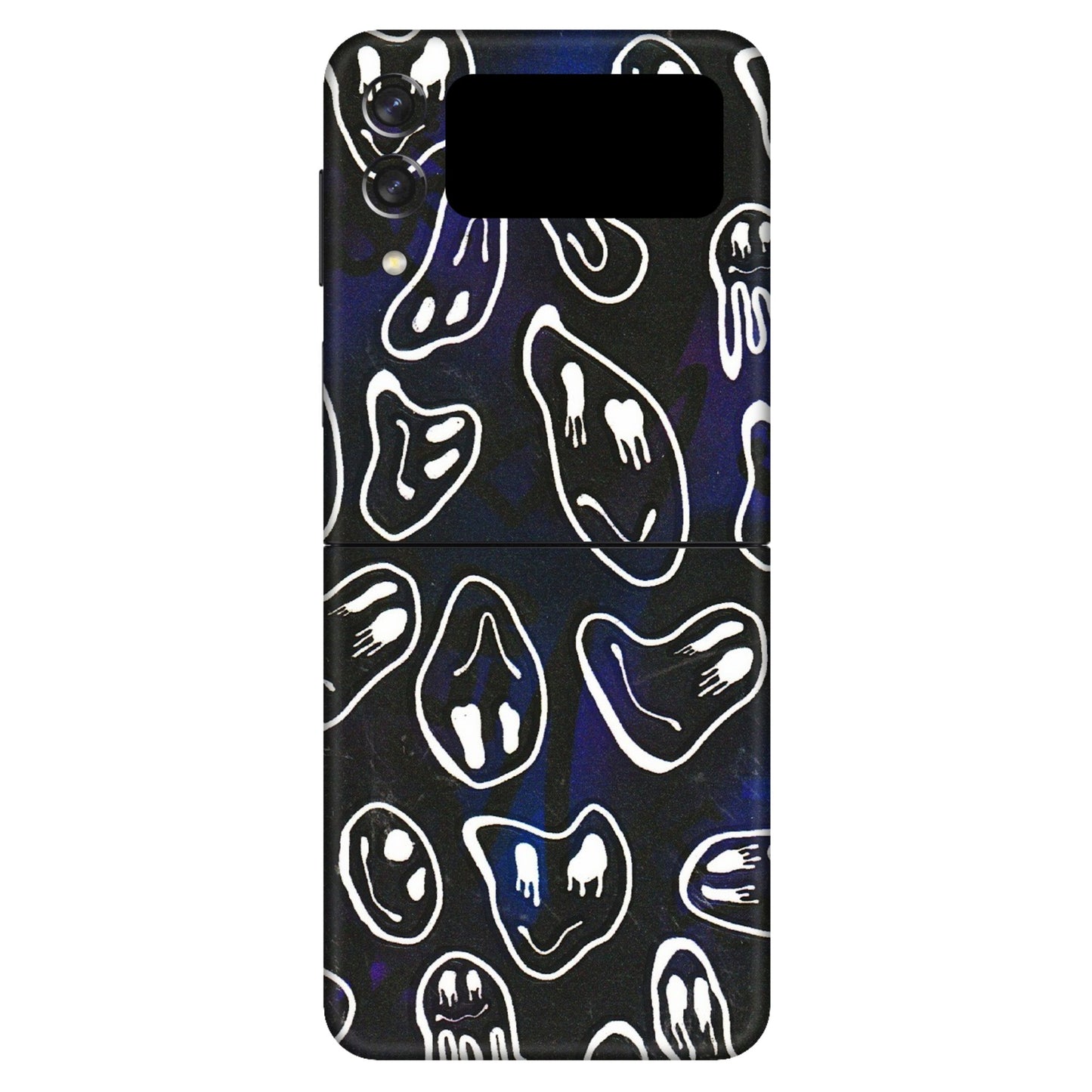 Samsung M/F/Note/Flip and C Phone Skins (All Models) - Distorted Smileys - 3D Embossed Finish (L-92) Samsung Galaxy Z Flip 3 (5G)