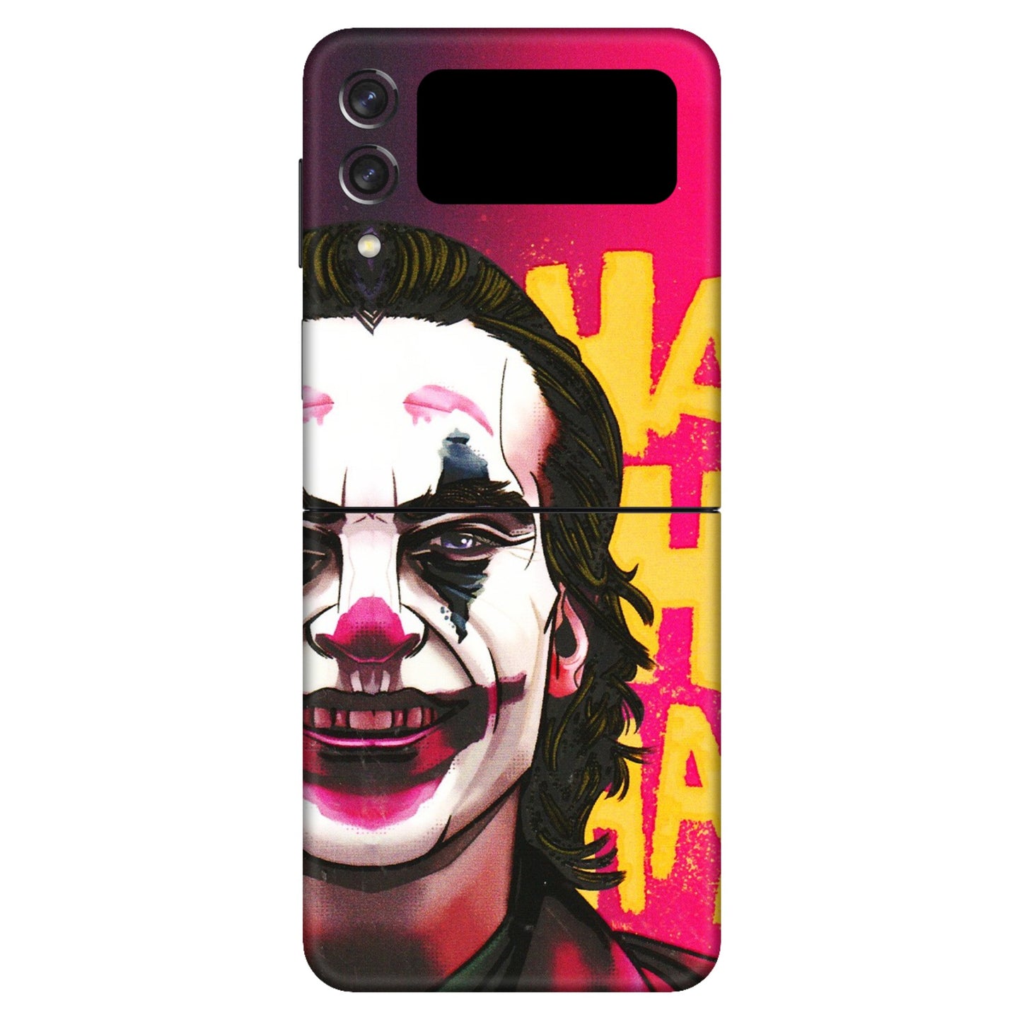Samsung M/F/Note/Flip and C Phone Skins (All Models) - Joker Evil Laugh - 3D Embossed Finish (L-97) Samsung Galaxy Z Flip 3 (5G)
