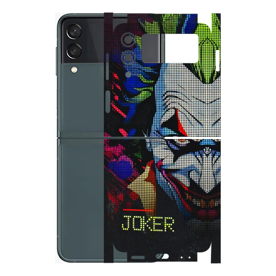 Samsung M/F/Note/Flip and C Phone Skins (All Models) - Joker Dot Matrix - 3D Embossed Finish (L-08) Samsung Galaxy Z Flip 3 (5G)