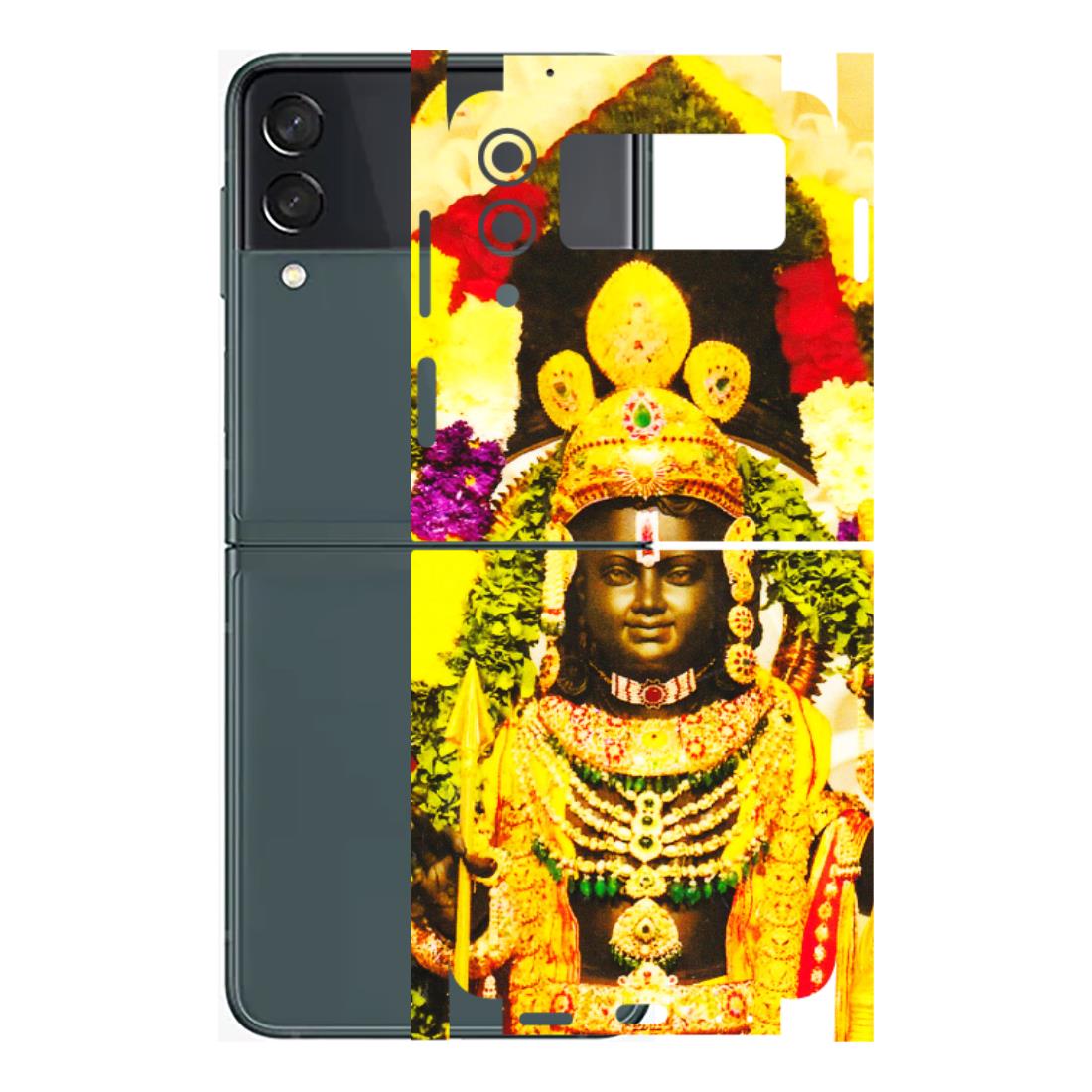Samsung M/F/Note/Flip and C Phone Skins (All Models) - Ram Lalla Ayodhya - 3D Embossed Finish (L-103) Samsung Galaxy Z Flip 3 (5G)