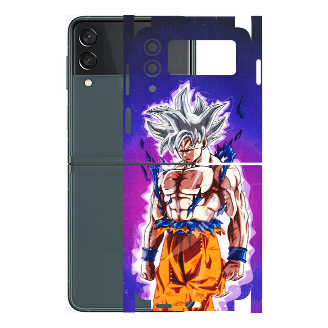 Samsung M/F/Note/Flip and C Phone Skins (All Models) - Goku Purple Anime - 3D Embossed Finish (L-147) Samsung Galaxy Z Flip 3 (5G)