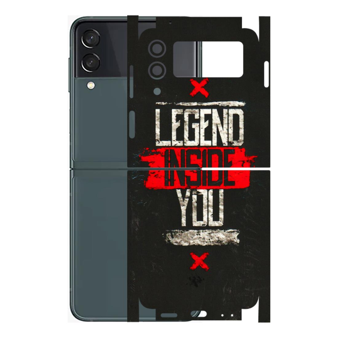 Samsung M/F/Note/Flip and C Phone Skins (All Models) - Legend Inside You - 3D Embossed Finish (L-186) Samsung Galaxy Z Flip 3 (5G)