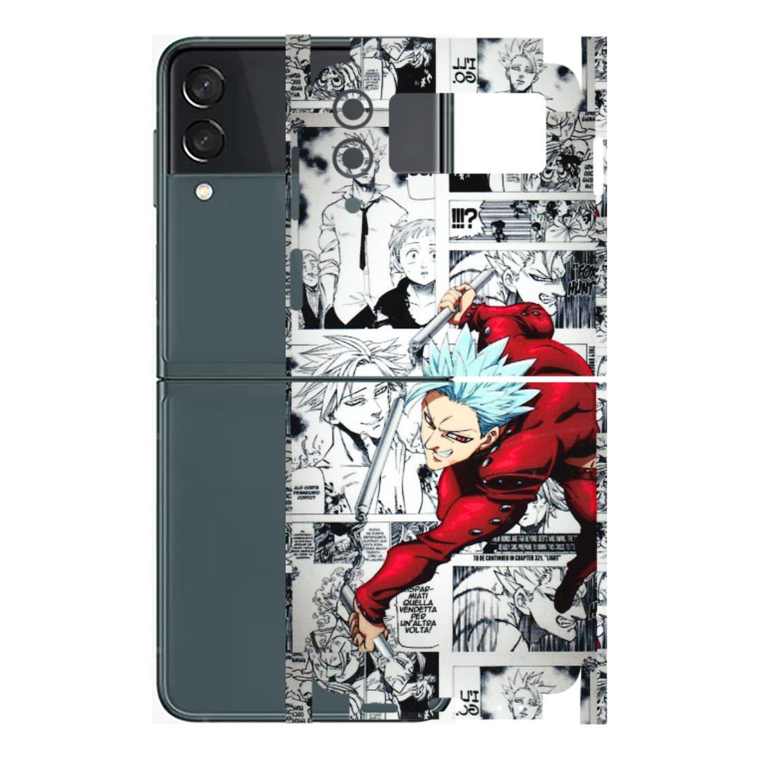 Samsung M/F/Note/Flip and C Phone Skins (All Models) - Anime Comic - 3D Embossed Finish (L-192) Samsung Galaxy Z Flip 3 (5G)