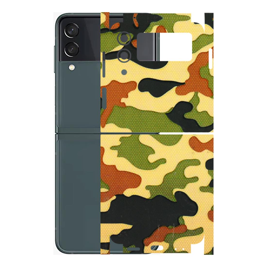 Samsung M/F/Note/Flip and C Phone Skins (All Models) - Indian Military - 3D Embossed Finish (L-234) Samsung Galaxy Z Flip 3 (5G)