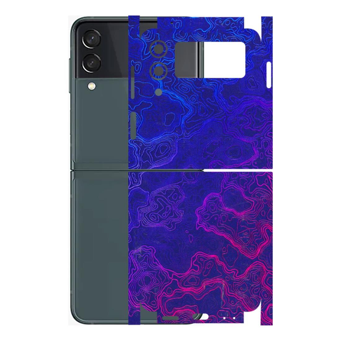 Samsung M/F/Note/Flip and C Phone Skins (All Models) - Purple Ripples Swirl - 3D Embossed Finish (L-314) Samsung Galaxy Z Flip 3 (5G)