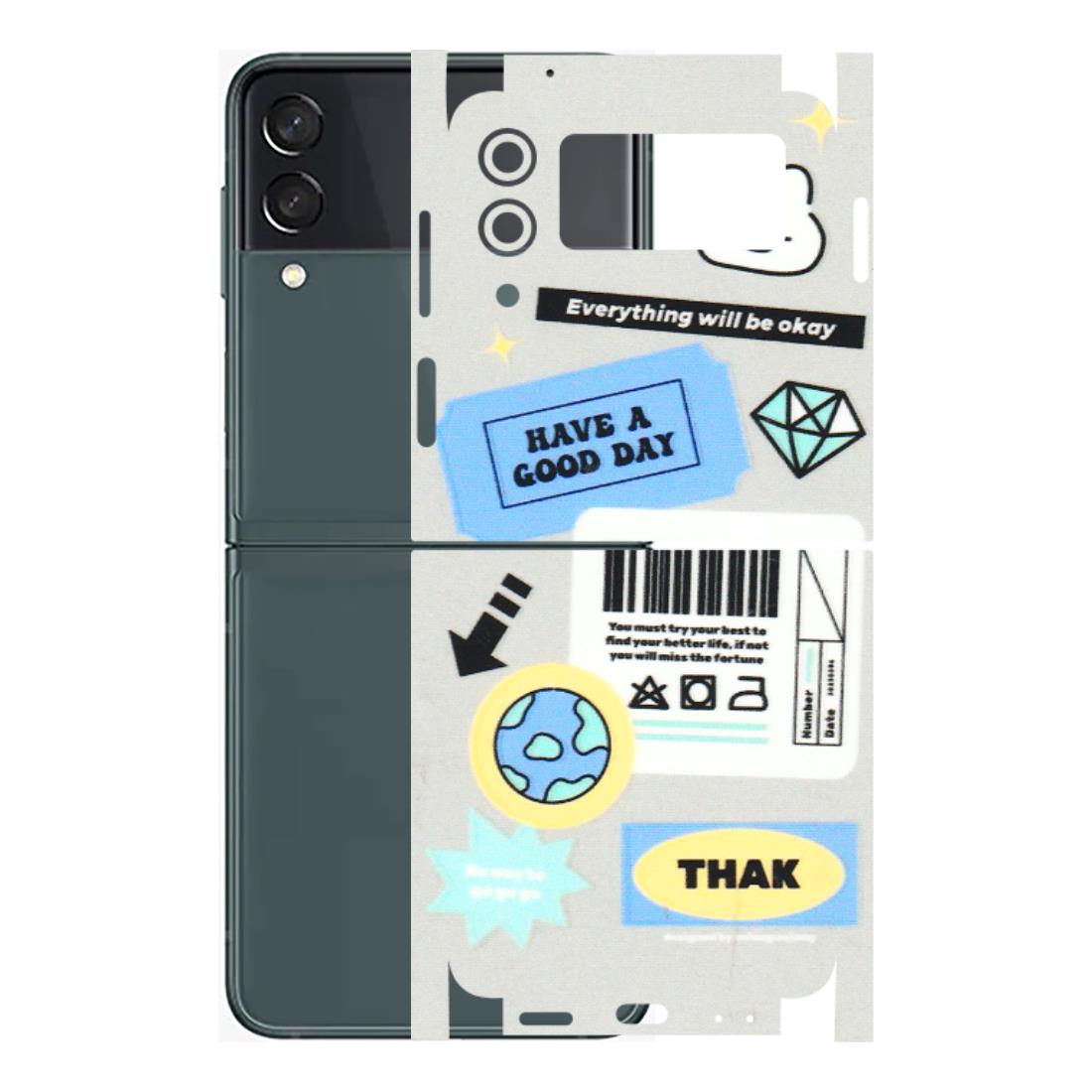 Samsung M/F/Note/Flip and C Phone Skins (All Models) - Will Be Okay Design - 3D Embossed Finish (L-316) Samsung Galaxy Z Flip 3 (5G)