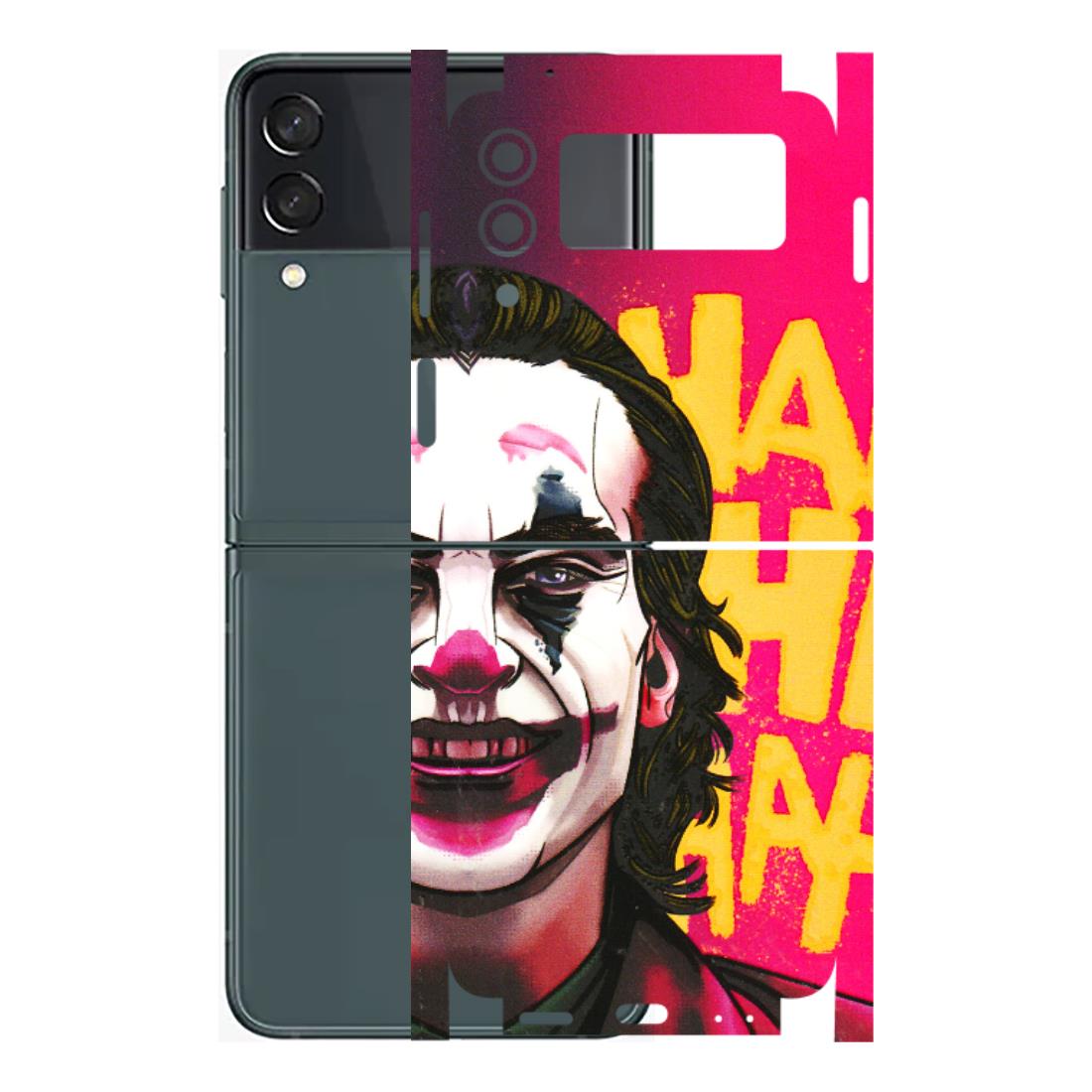 Samsung M/F/Note/Flip and C Phone Skins (All Models) - Joker Evil Laugh - 3D Embossed Finish (L-97) Samsung Galaxy Z Flip 3 (5G)