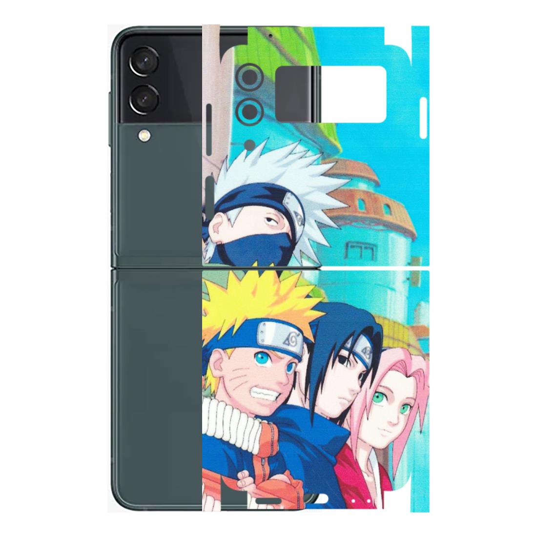 Samsung M/F/Note/Flip and C Phone Skins (All Models) - Team Minato And Kakashi - Matte Finish (M-101) Samsung Galaxy Z Flip 3 (5G)