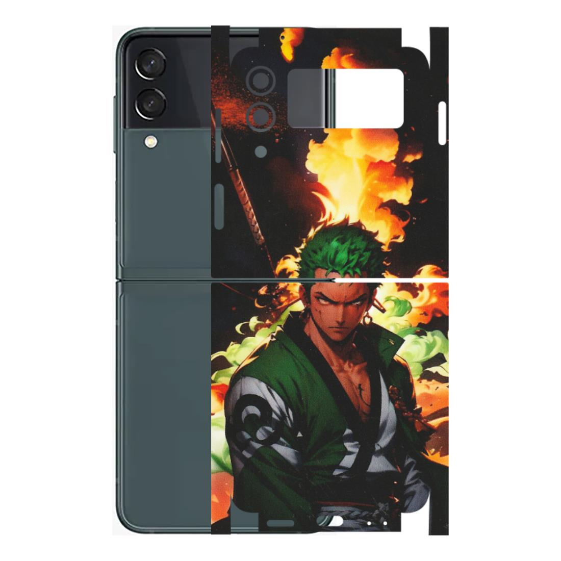 Samsung M/F/Note/Flip and C Phone Skins (All Models) - Roronoa Zoro - Matte Finish (M-102) Samsung Galaxy Z Flip 3 (5G)