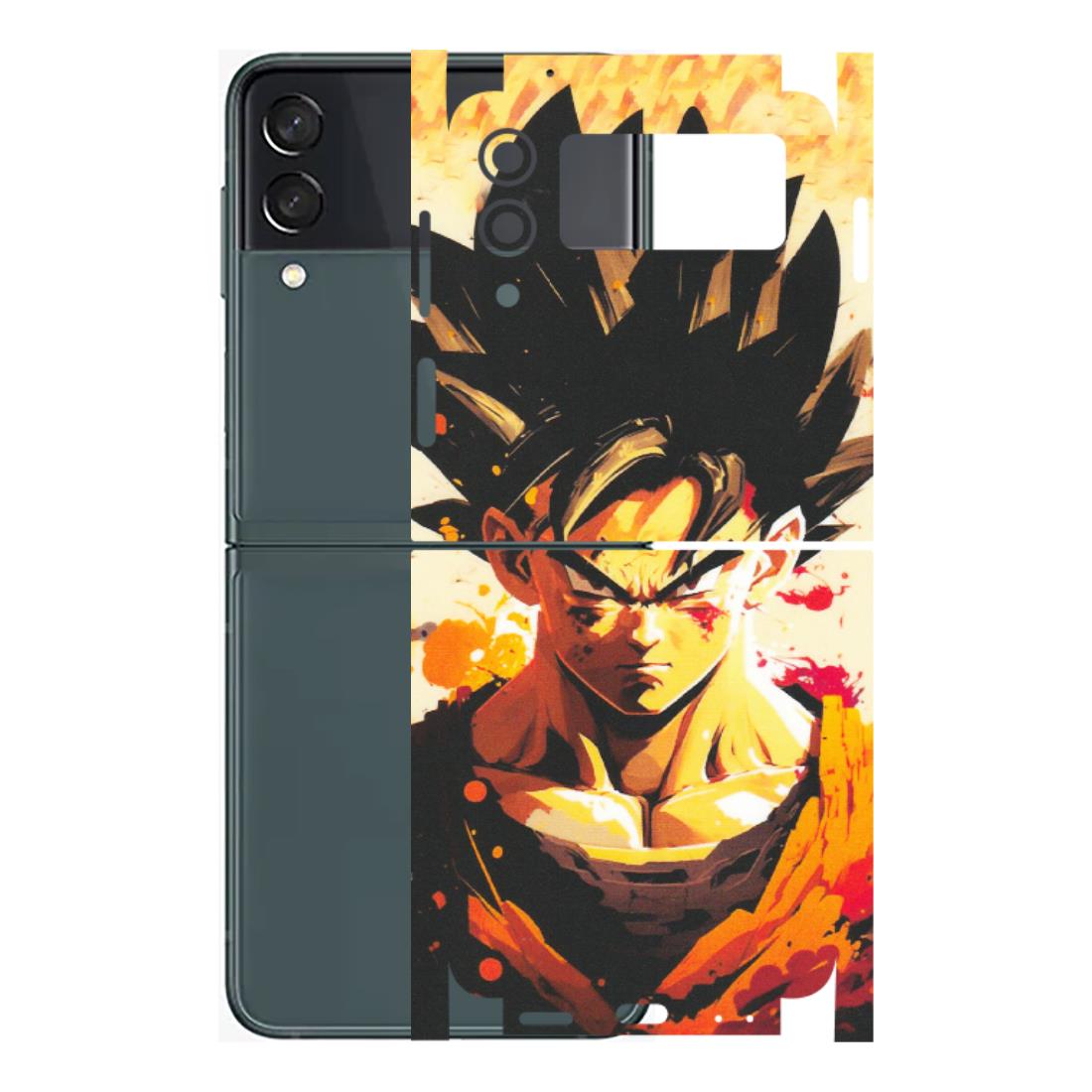 Samsung M/F/Note/Flip and C Phone Skins (All Models) - Angry Goku - Matte Finish (M-12) Samsung Galaxy Z Flip 3 (5G)