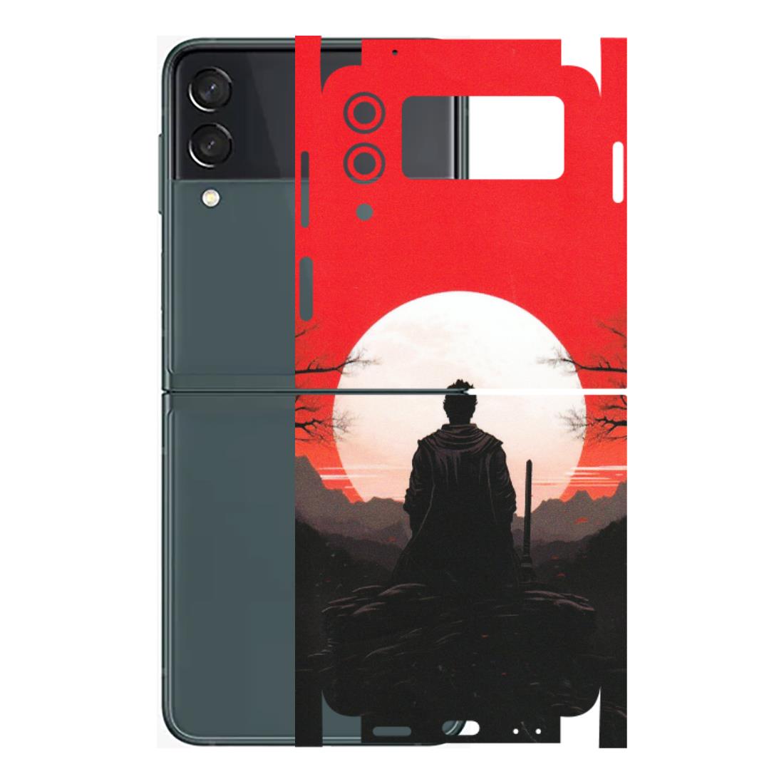 Samsung M/F/Note/Flip and C Phone Skins (All Models) - Samurai Anime - Matte Finish (M-141) Samsung Galaxy Z Flip 3 (5G)