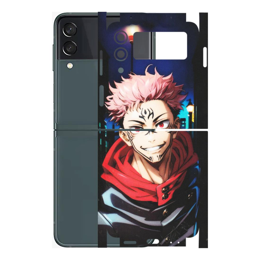 Samsung M/F/Note/Flip and C Phone Skins (All Models) - Yuji Itadori Funny Face Anime - Matte Finish (M-152) Samsung Galaxy Z Flip 3 (5G)