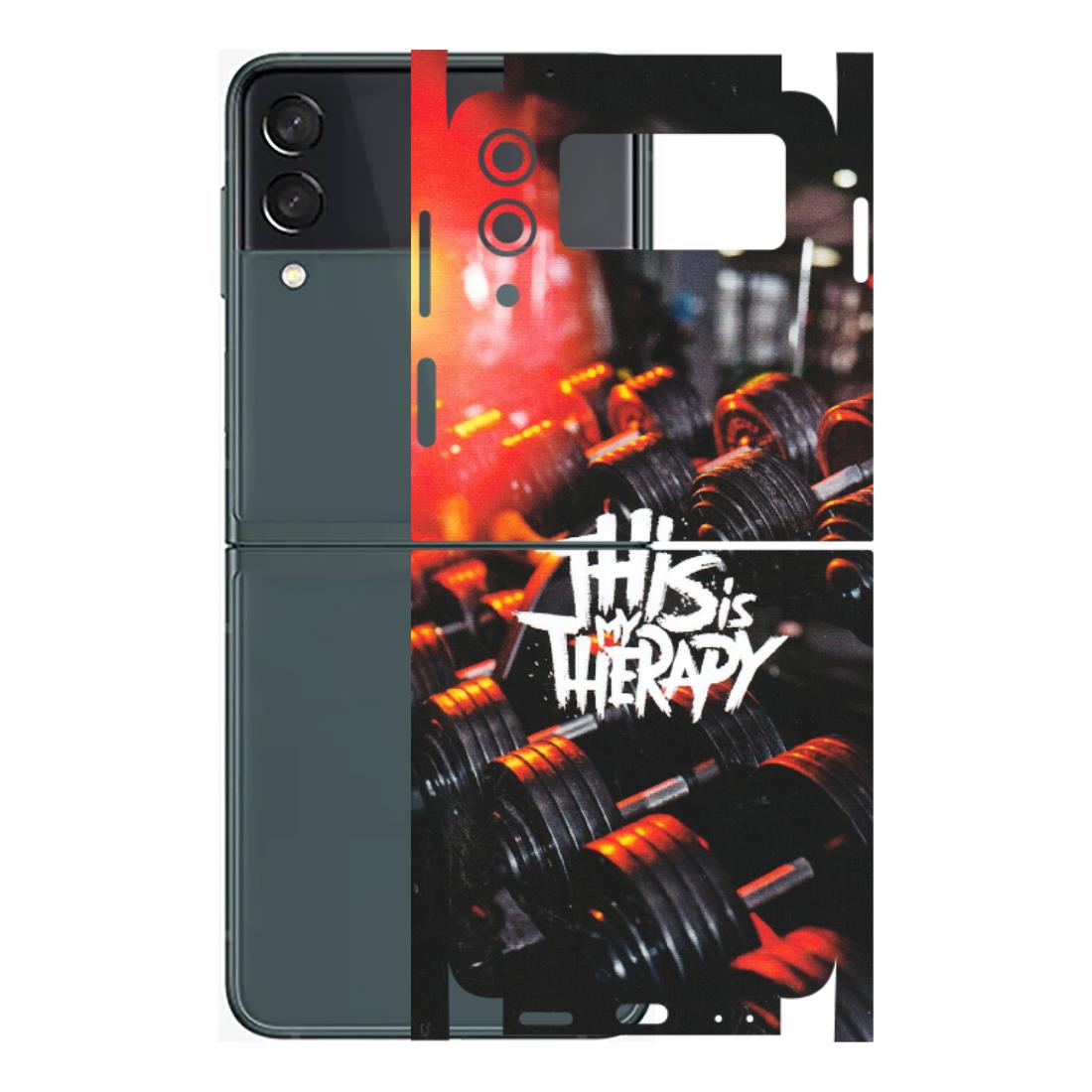 Samsung M/F/Note/Flip and C Phone Skins (All Models) - GYM Lover Therapy - Matte Finish (M-160) Samsung Galaxy Z Flip 3 (5G)