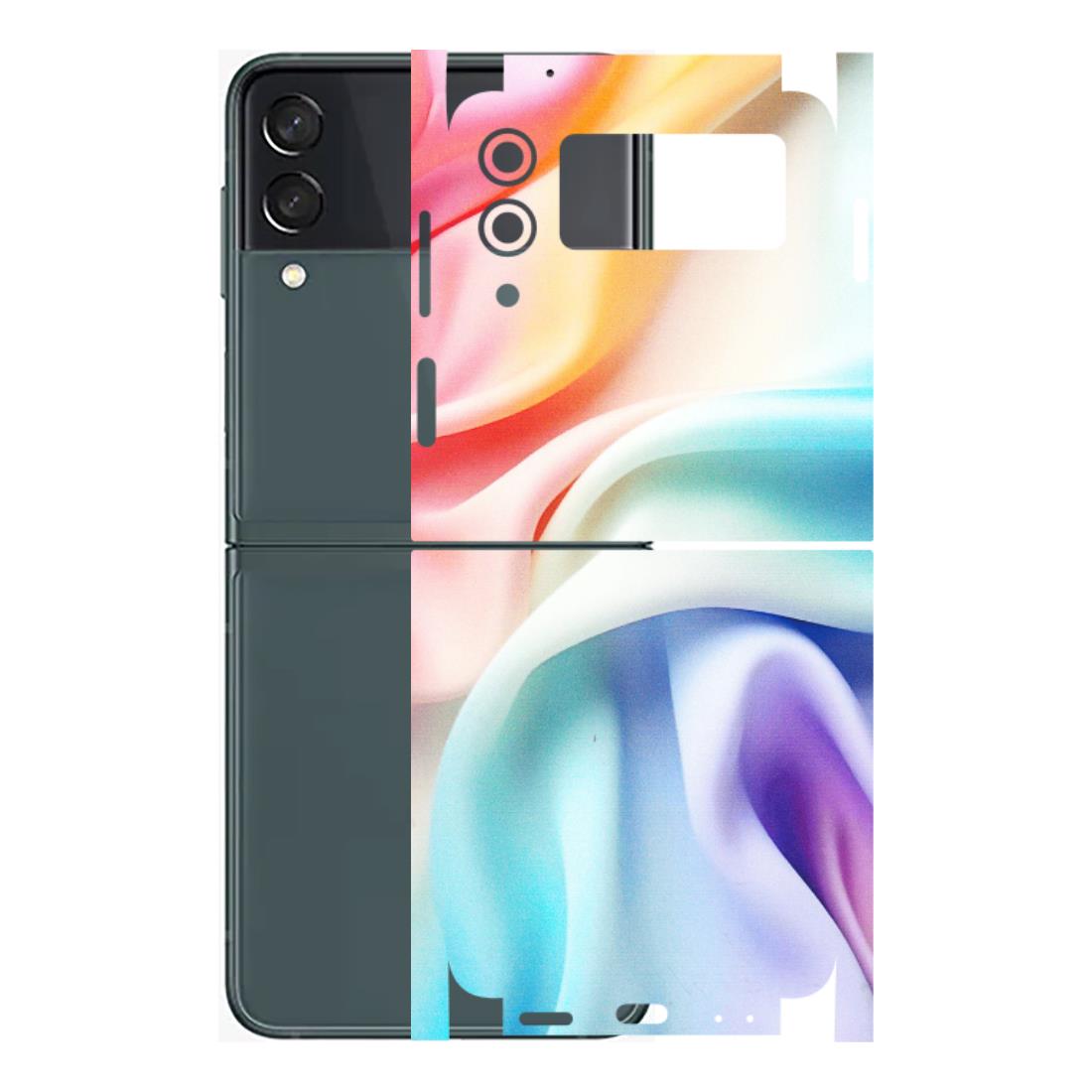 Samsung M/F/Note/Flip and C Phone Skins (All Models) - Colourful Silk Cloth - Matte Finish (M-165) Samsung Galaxy Z Flip 3 (5G)