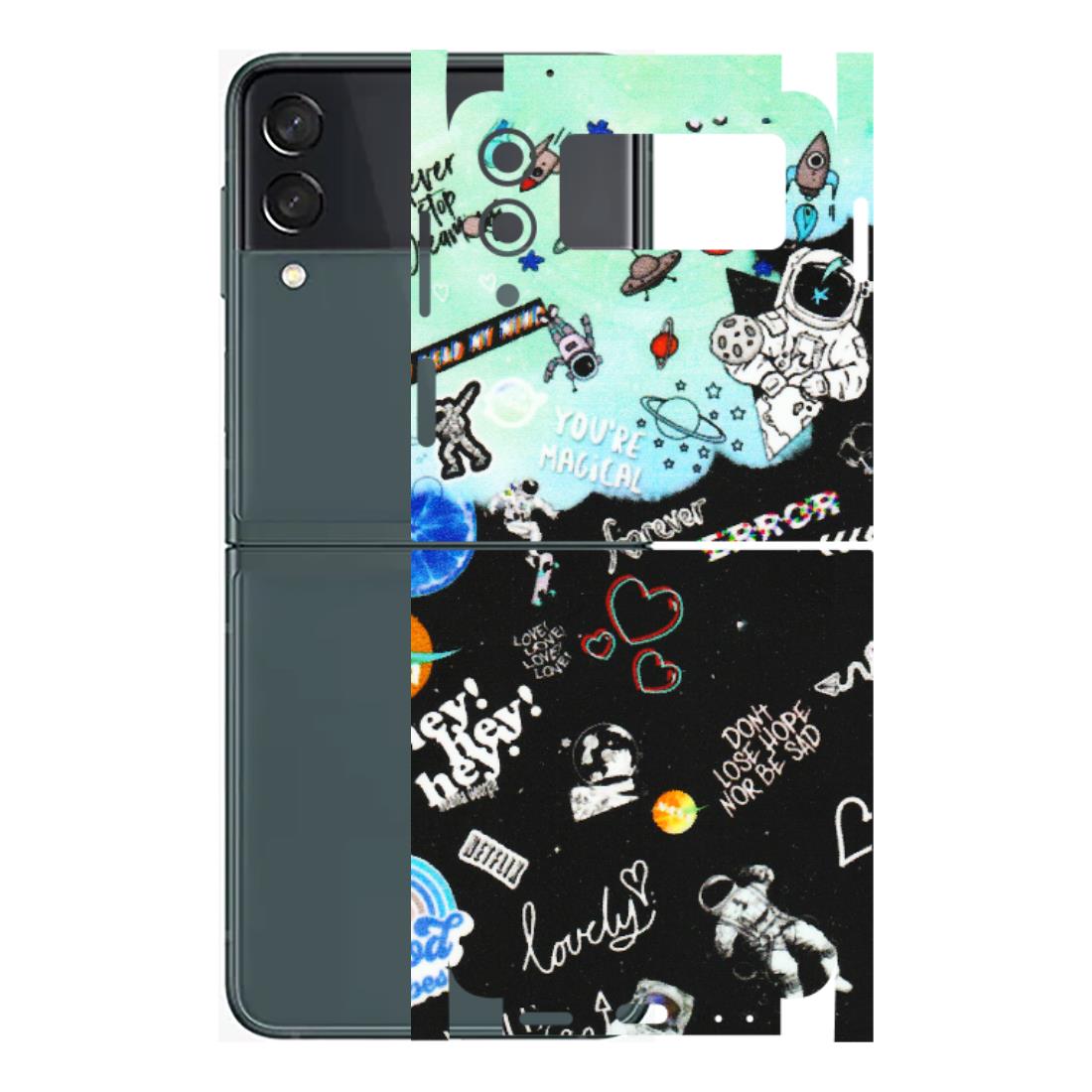 Samsung M/F/Note/Flip and C Phone Skins (All Models) - Living In A Space Dream - Matte Finish (M-46) Samsung Galaxy Z Flip 3 (5G)