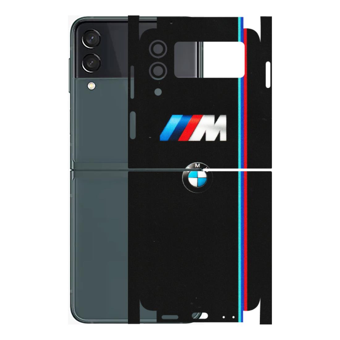 Samsung M/F/Note/Flip and C Phone Skins (All Models) - Styling With Black BMW - Matte Finish (M-74) Samsung Galaxy Z Flip 3 (5G)
