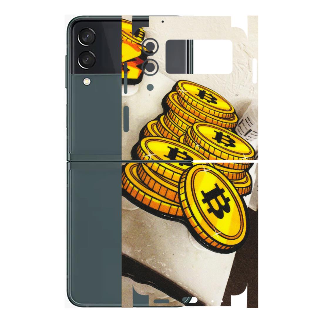 Samsung M/F/Note/Flip and C Phone Skins (All Models) - Billionaire Bitcoin Collection - Matte Finish (M-92) Samsung Galaxy Z Flip 3 (5G)