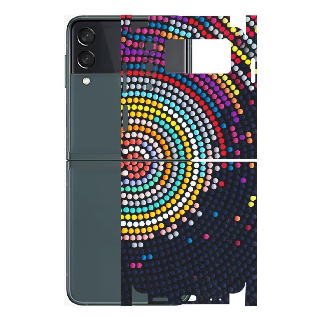 Samsung M/F/Note/Flip and C Phone Skins (All Models) - Rainbow Dot Mandala - Matte Finish (M-97) Samsung Galaxy Z Flip 3 (5G)