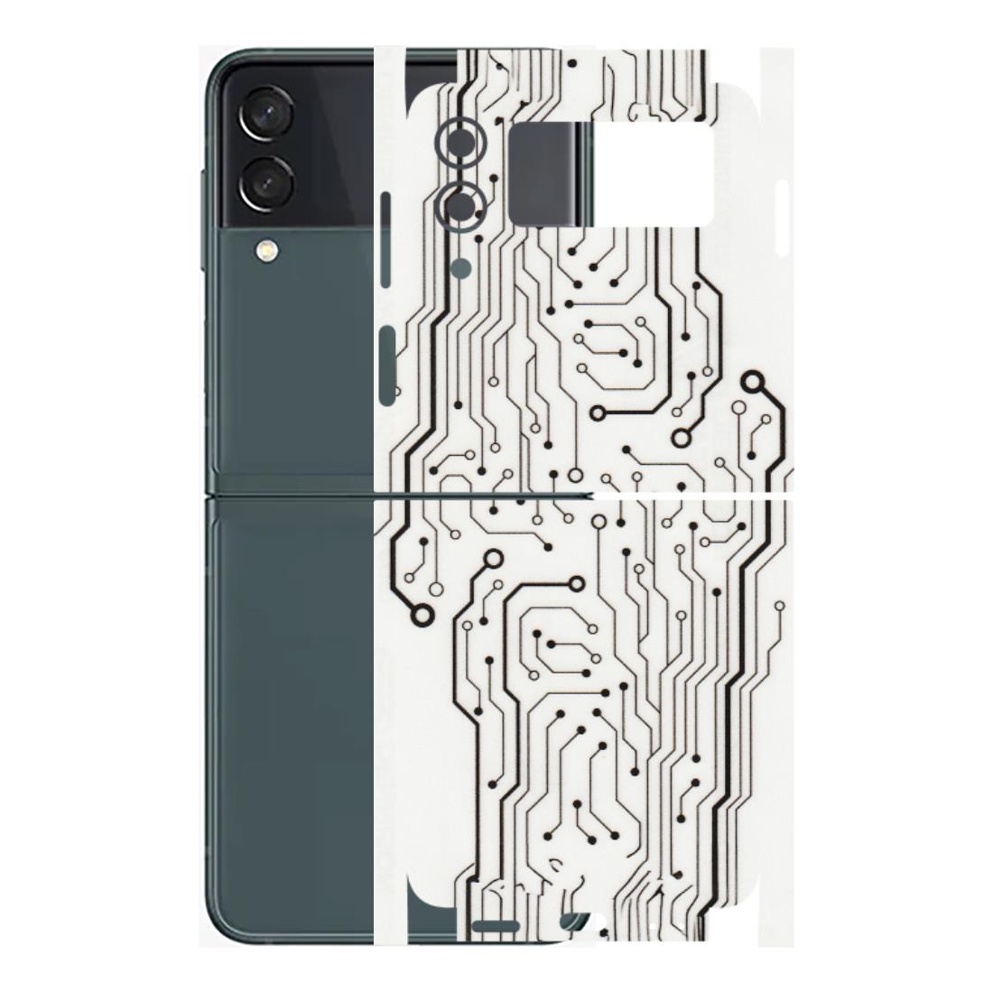 Samsung M/F/Note/Flip and C Phone Skins (All Models) - Tech Circuits - Transparent Finish (T-03) Samsung Galaxy Z Flip 3 (5G)