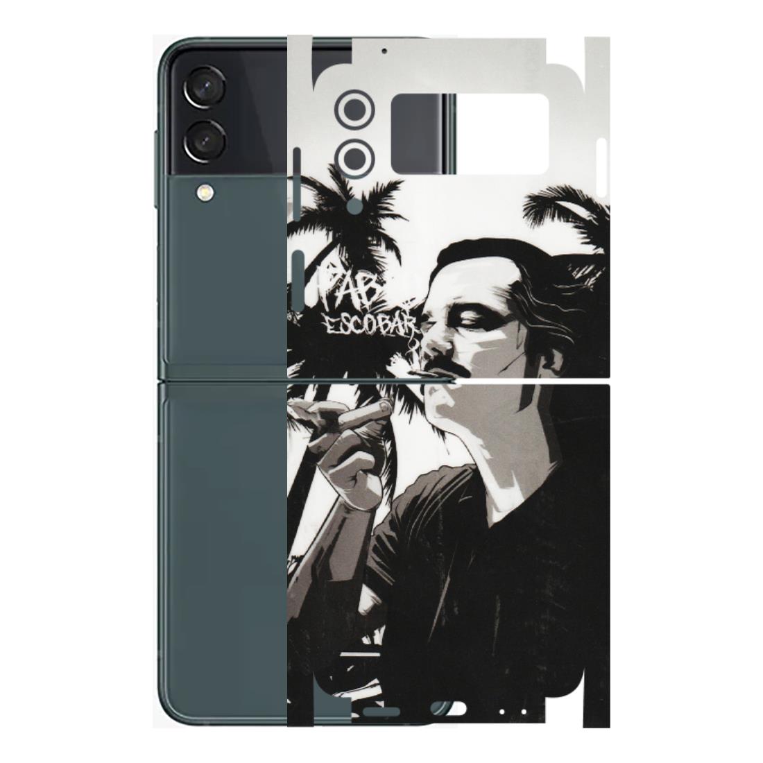 Samsung M/F/Note/Flip and C Phone Skins (All Models) - Pab Escobar - Transparent Finish (T-05) Samsung Galaxy Z Flip 3 (5G)