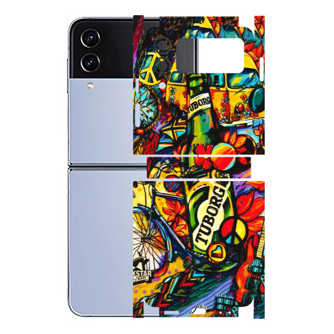 Samsung M/F/Note/Flip and C Phone Skins (All Models) - Cool Beer Bottle - 3D Embossed Finish (L-193) Samsung Galaxy Z Flip 4