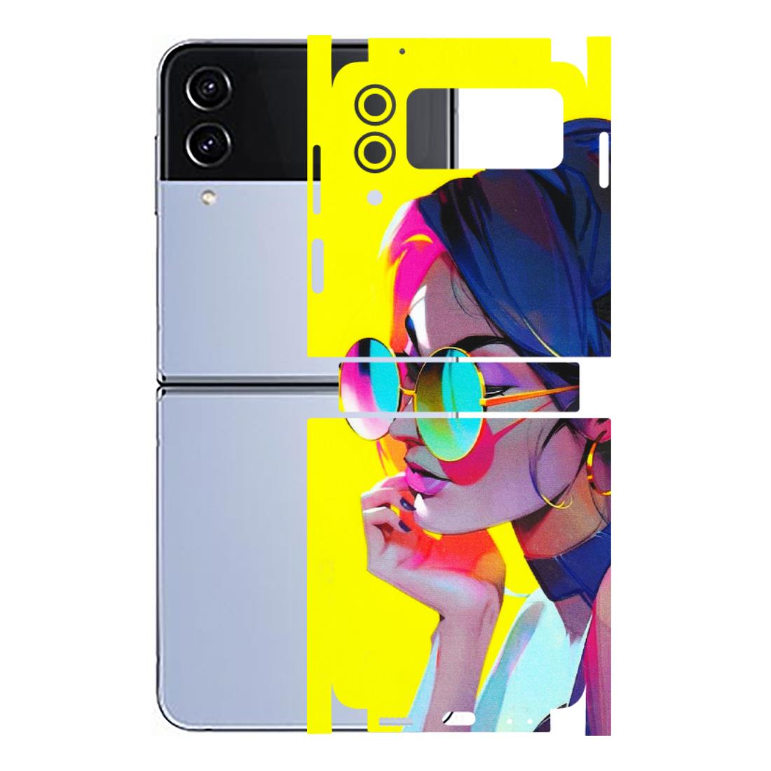 Samsung M/F/Note/Flip and C Phone Skins (All Models) - Bold Stylish Girl - 3D Embossed Finish (L-222) Samsung Galaxy Z Flip 4