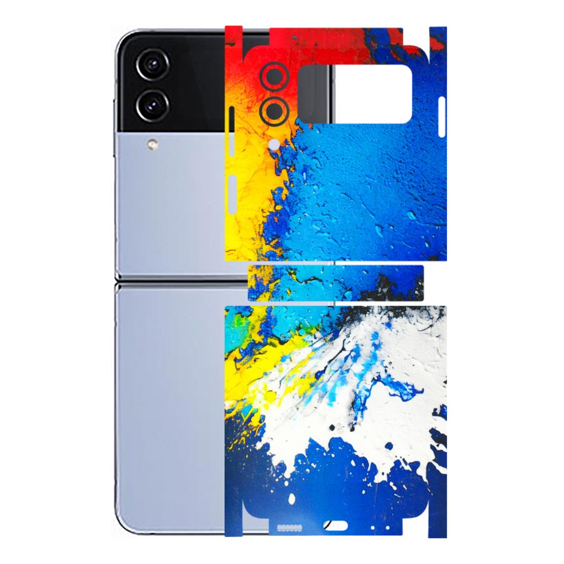 Samsung M/F/Note/Flip and C Phone Skins (All Models) - Acrylic Paint Spill - 3D Embossed Finish (L-229) Samsung Galaxy Z Flip 4