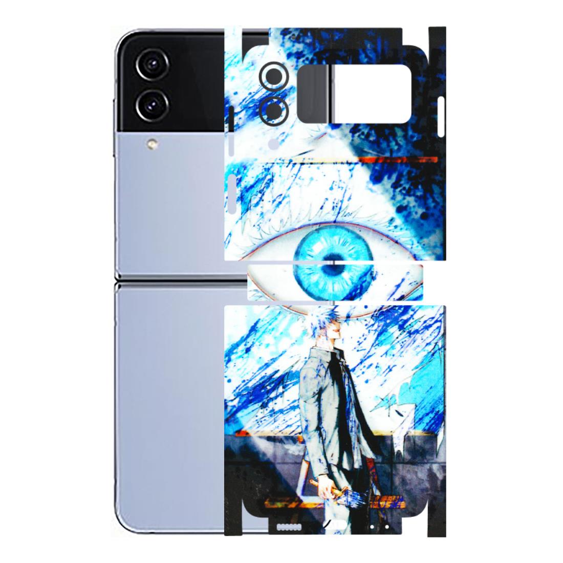 Samsung M/F/Note/Flip and C Phone Skins (All Models) - Gojo Satoru evil eye - 3D Embossed Finish (L-239) Samsung Galaxy Z Flip 4