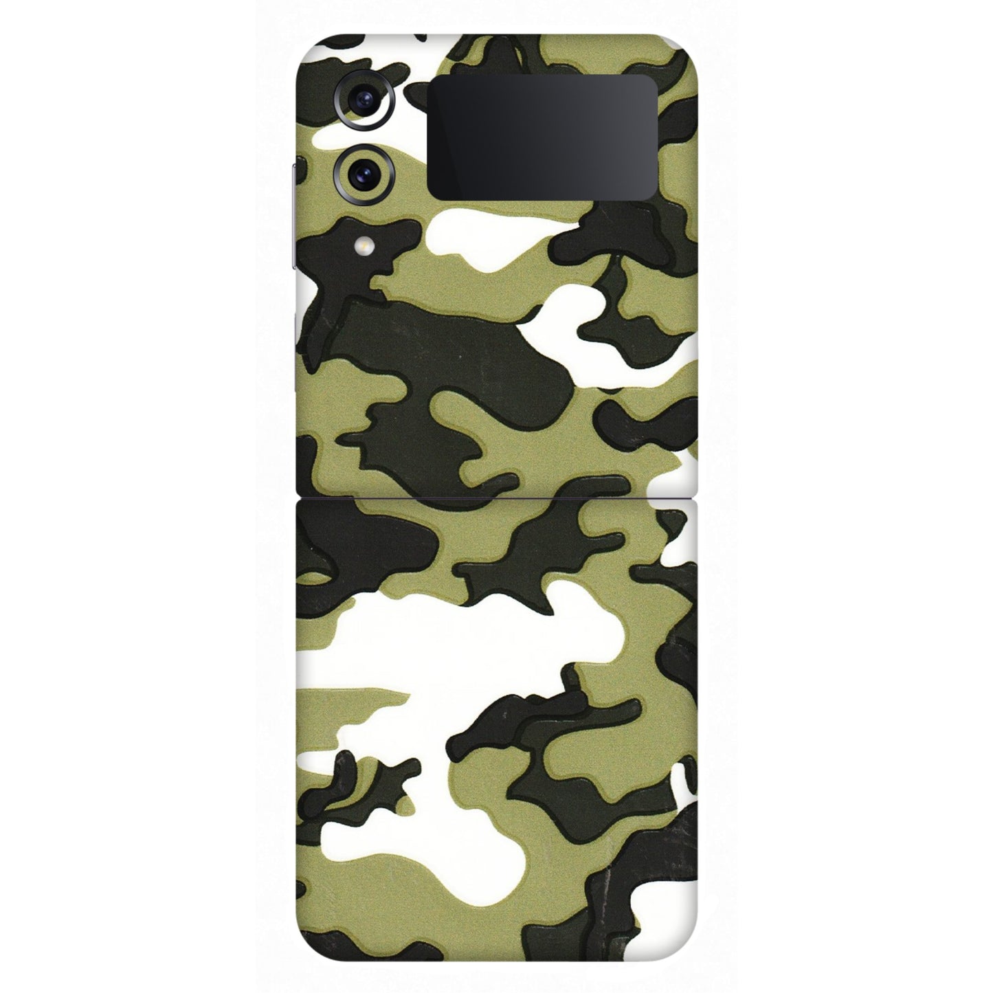 Samsung M/F/Note/Flip and C Phone Skins (All Models) - Camouflages White And Green - 3D Embossed Finish (L-243) Samsung Galaxy Z Flip 4