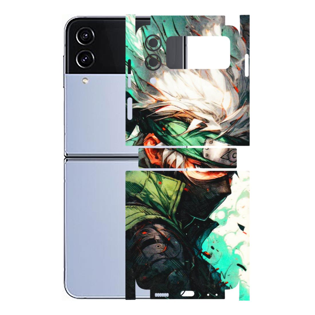 Samsung M/F/Note/Flip and C Phone Skins (All Models) - Kakashi Side Profile - 3D Embossed Finish (L-249) Samsung Galaxy Z Flip 4
