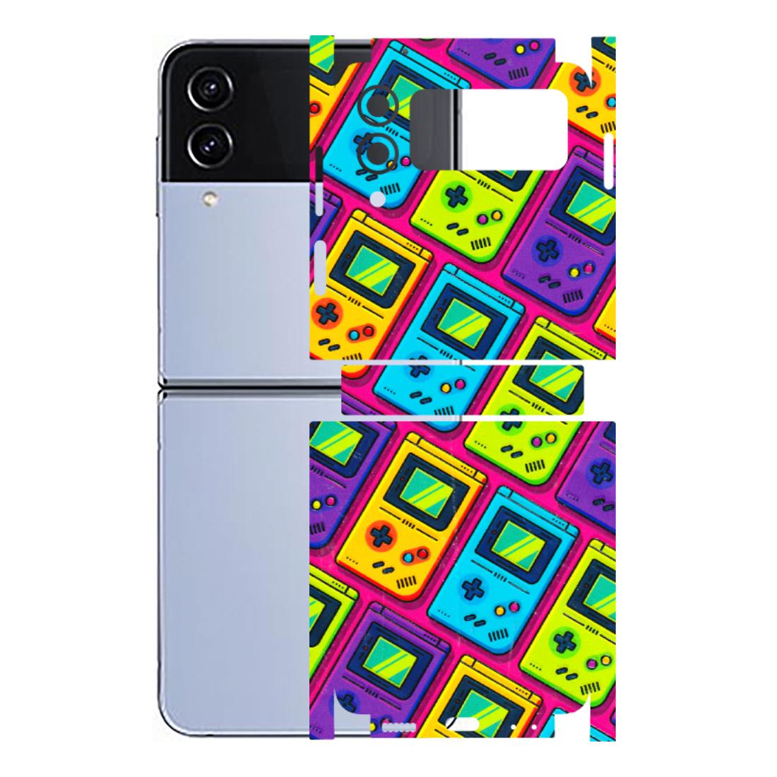 Samsung M/F/Note/Flip and C Phone Skins (All Models) - Gameboy Colourful - 3D Embossed Finish (L-266) Samsung Galaxy Z Flip 4