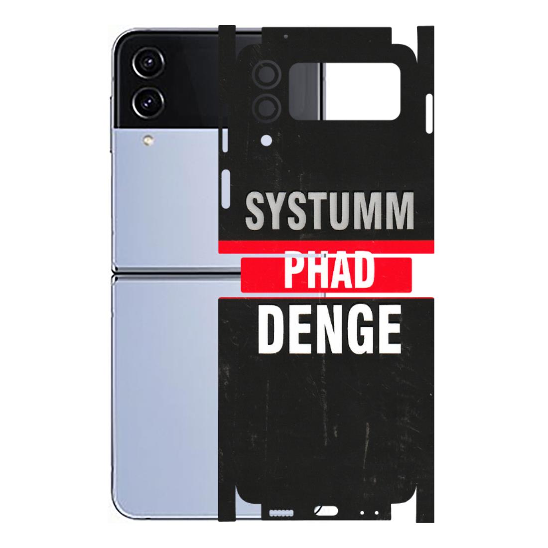 Samsung M/F/Note/Flip and C Phone Skins (All Models) - Systumm Phad Denge - 3D Embossed Finish (L-278) Samsung Galaxy Z Flip 4