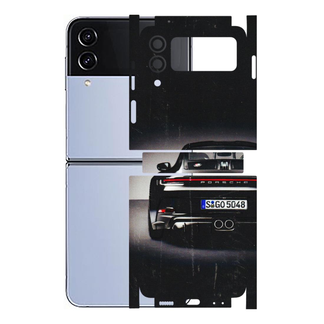 Samsung M/F/Note/Flip and C Phone Skins (All Models) - New Black Porsche GT3 - 3D Embossed Finish (L-327) Samsung Galaxy Z Flip 4