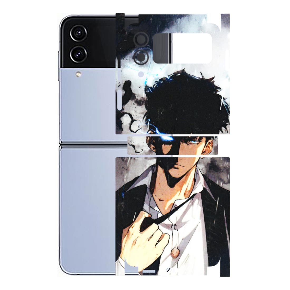 Samsung M/F/Note/Flip and C Phone Skins (All Models) - Sung Jinwoo Manhwa Anime - 3D Embossed Finish (L-328) Samsung Galaxy Z Flip 4