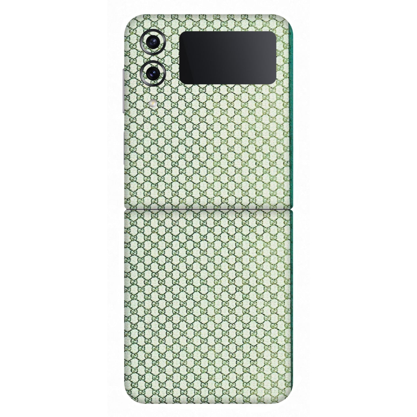 Samsung M/F/Note/Flip and C Phone Skins (All Models) - Gucci Fabric Pattern - 3D Embossed Finish (L-73) Samsung Galaxy Z Flip 4