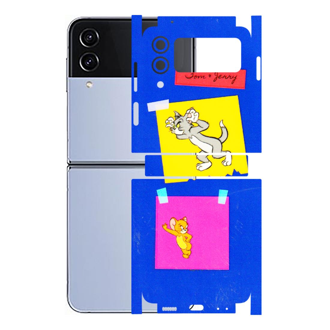 Samsung M/F/Note/Flip and C Phone Skins (All Models) - Tom N Jerry Sticky Notes - 3D Embossed Finish (L-88) Samsung Galaxy Z Flip 4
