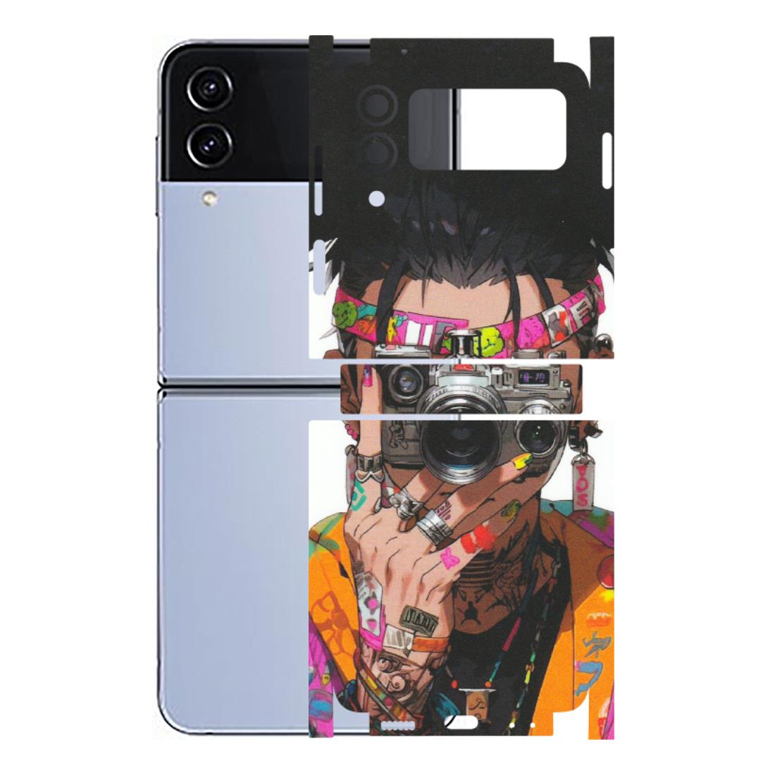 Samsung M/F/Note/Flip and C Phone Skins (All Models) - Camera Lover Girl - Matte Finish (M-09) Samsung Galaxy Z Flip 4