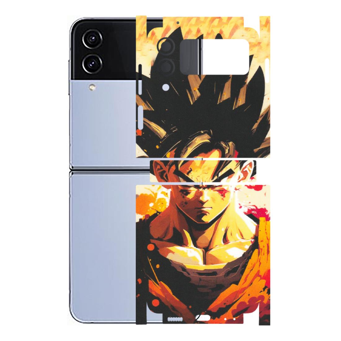 Samsung M/F/Note/Flip and C Phone Skins (All Models) - Angry Goku - Matte Finish (M-12) Samsung Galaxy Z Flip 4