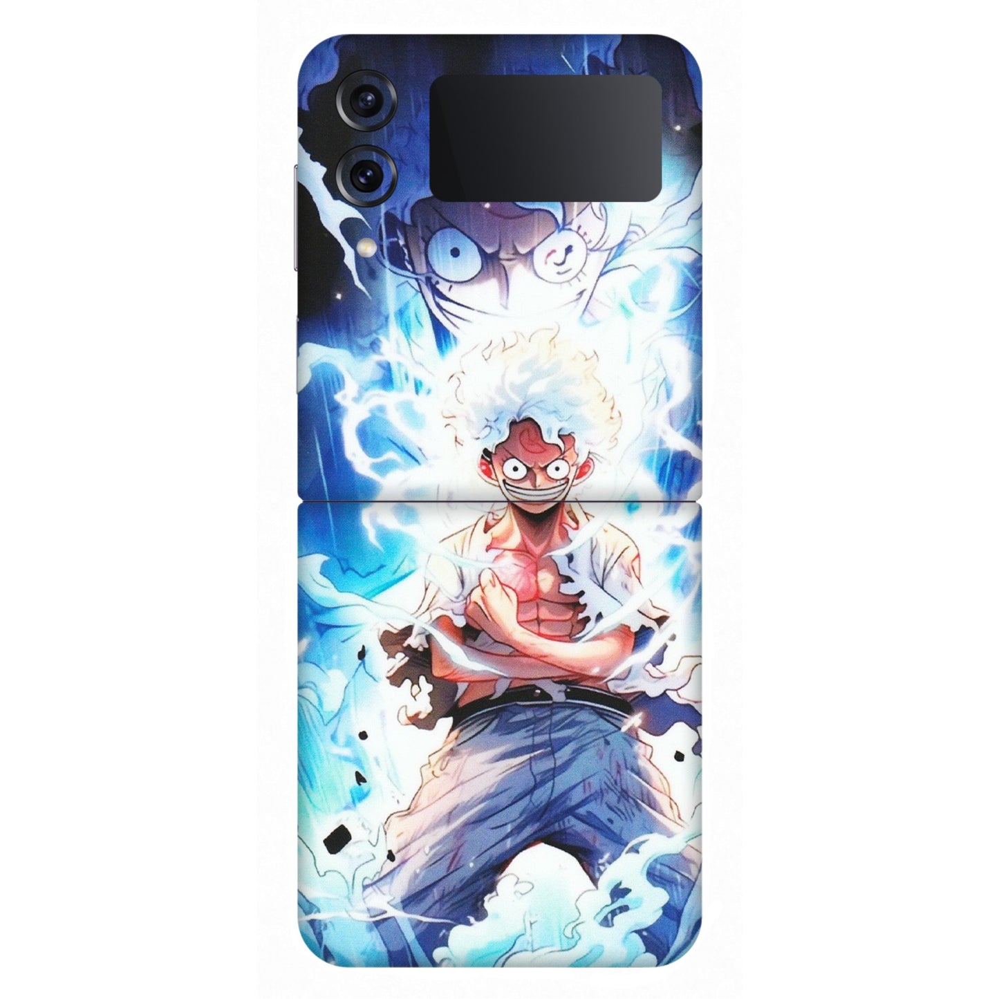 Samsung M/F/Note/Flip and C Phone Skins (All Models) - Blue Thunder Luffy Anime - Matte Finish (M-132) Samsung Galaxy Z Flip 4