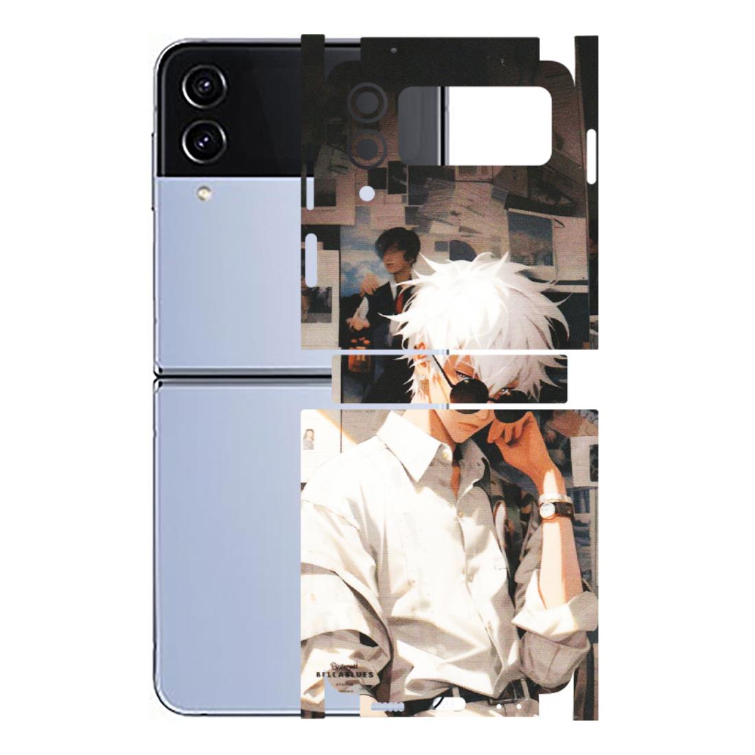 Samsung M/F/Note/Flip and C Phone Skins (All Models) - Gojo Satoru Jujustu Kaisen Anime - Matte Finish (M-156) Samsung Galaxy Z Flip 4