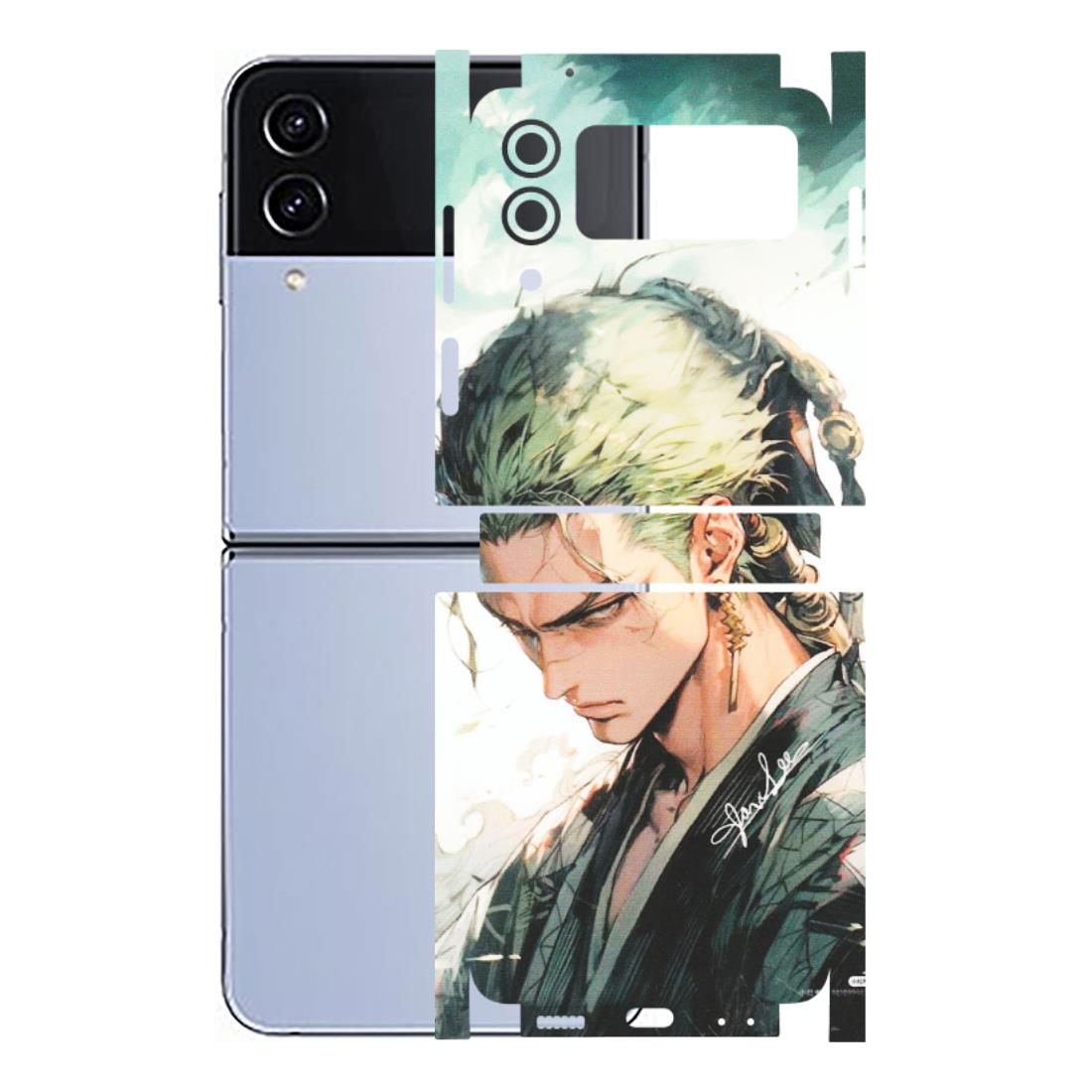 Samsung M/F/Note/Flip and C Phone Skins (All Models) - Pirate Hunter One Piece Anime - Matte Finish (M-157) Samsung Galaxy Z Flip 4