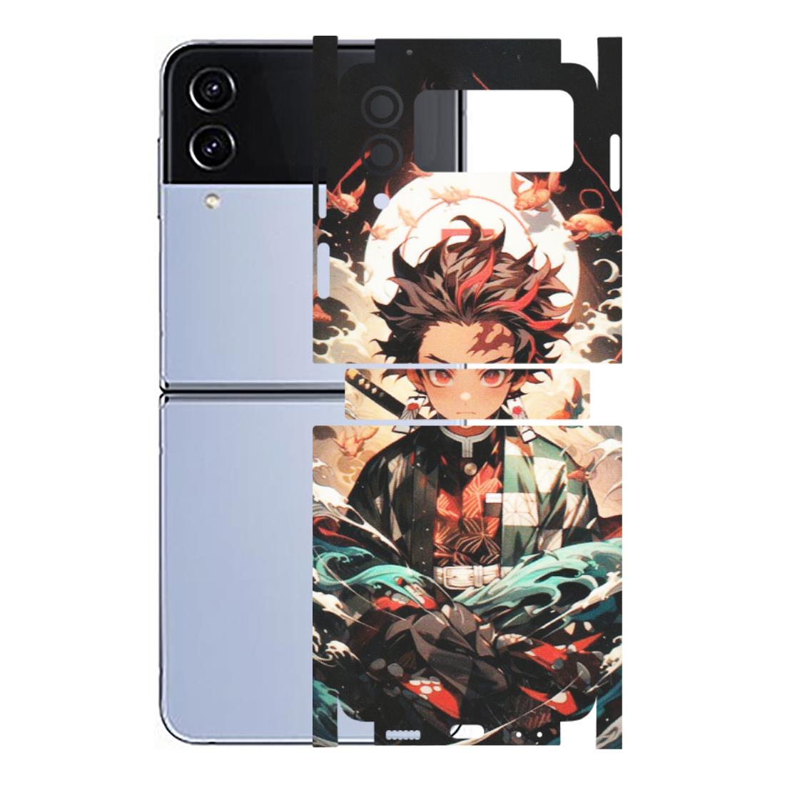 Samsung M/F/Note/Flip and C Phone Skins (All Models) - Tanjiro Demon Slayer Anime - Matte Finish (M-158) Samsung Galaxy Z Flip 4