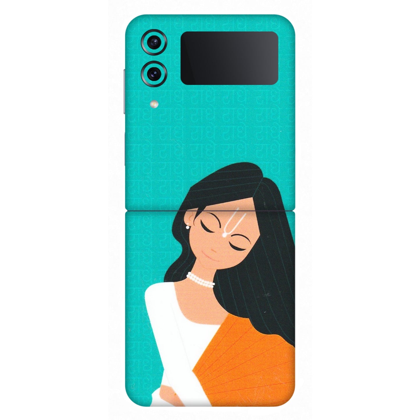 Samsung M/F/Note/Flip and C Phone Skins (All Models) - Radhe Radhe With Hindu Symbol - Matte Finish (M-164) Samsung Galaxy Z Flip 4