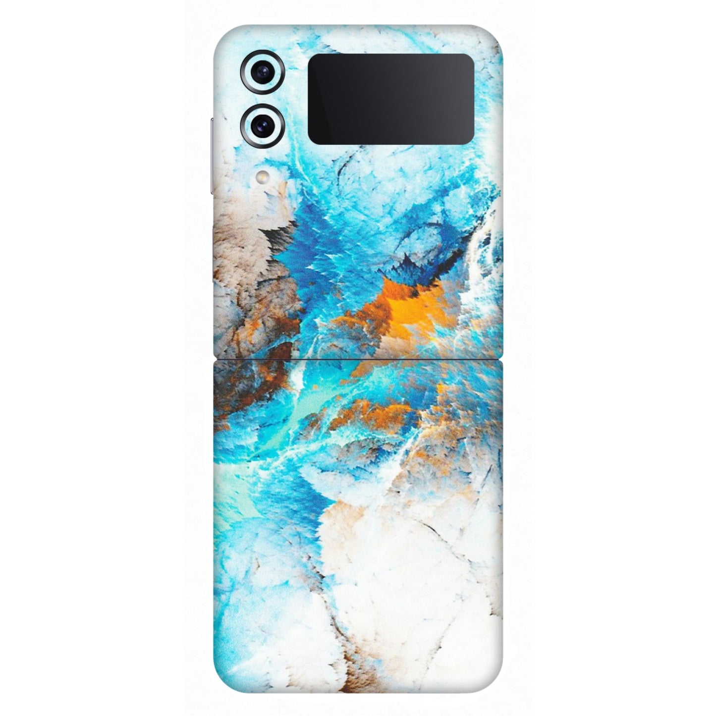 Samsung M/F/Note/Flip and C Phone Skins (All Models) - Blue Waves Abstract - Matte Finish (M-19) Samsung Galaxy Z Flip 4
