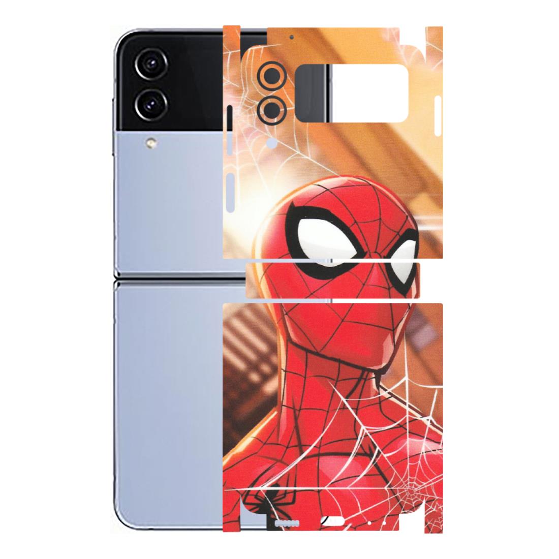 Samsung M/F/Note/Flip and C Phone Skins (All Models) - Spiderman Face New - Matte Finish (M-41) Samsung Galaxy Z Flip 4