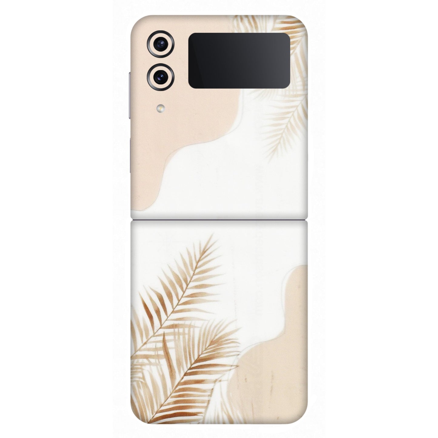 Samsung M/F/Note/Flip and C Phone Skins (All Models) - Gold Petals Abstract - Transparent Finish (T-08) Samsung Galaxy Z Flip 4