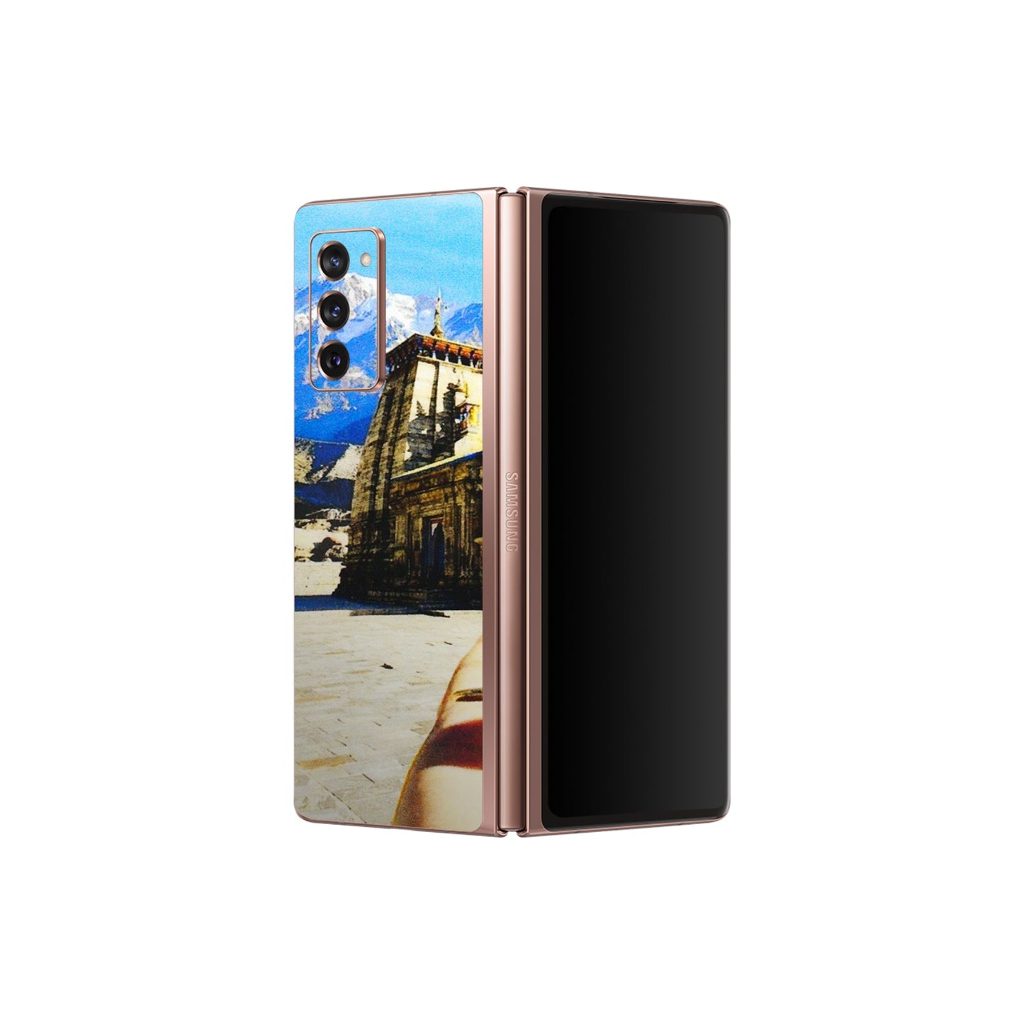 Samsung M/F/Note/Flip and C Phone Skins (All Models) - Beauty of Kedarnath - 3D Embossed Finish (L-108) Samsung Galaxy Z Fold 2